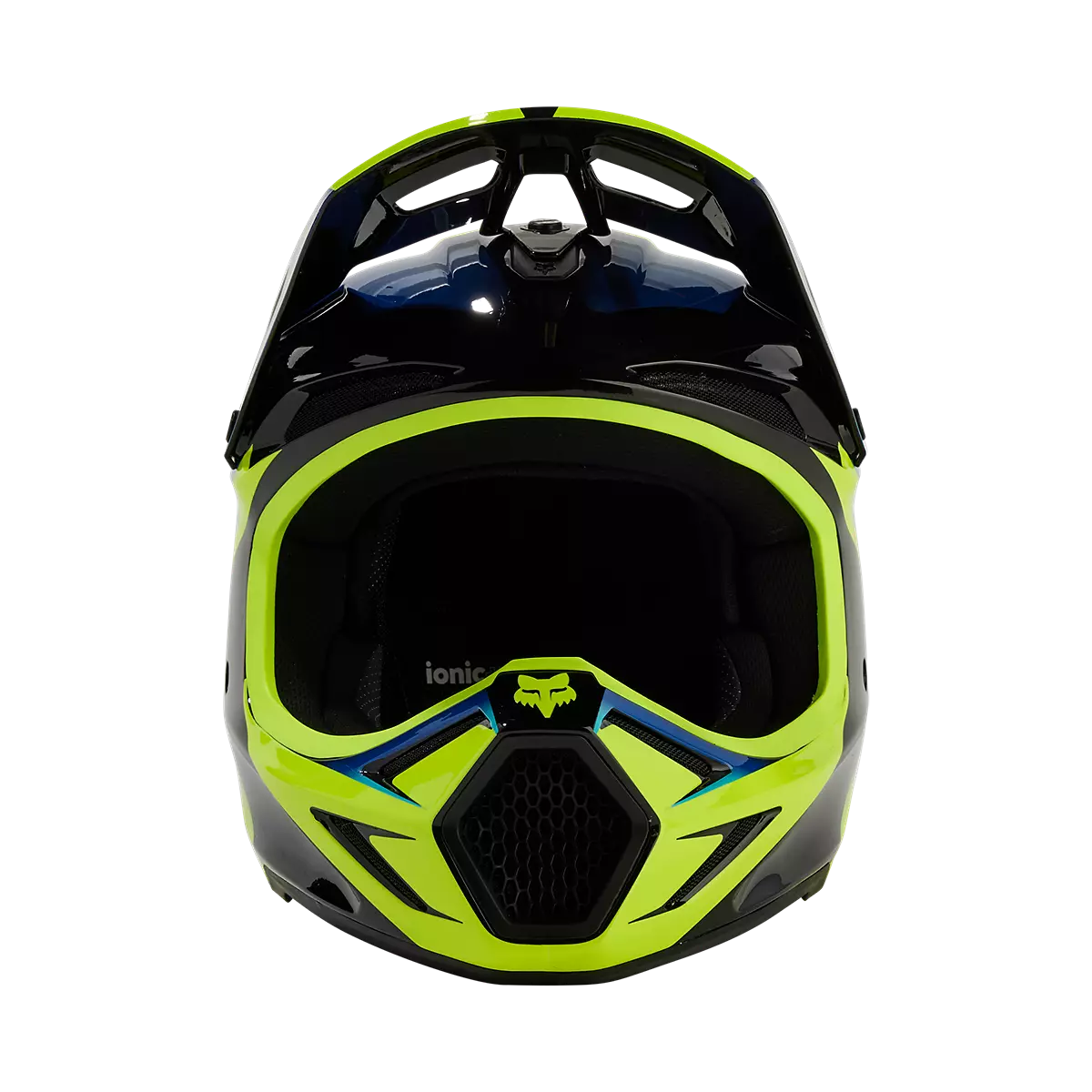 Fox Racing - V3 Streak Helmet Youth-Black/Yellow (31438-019)