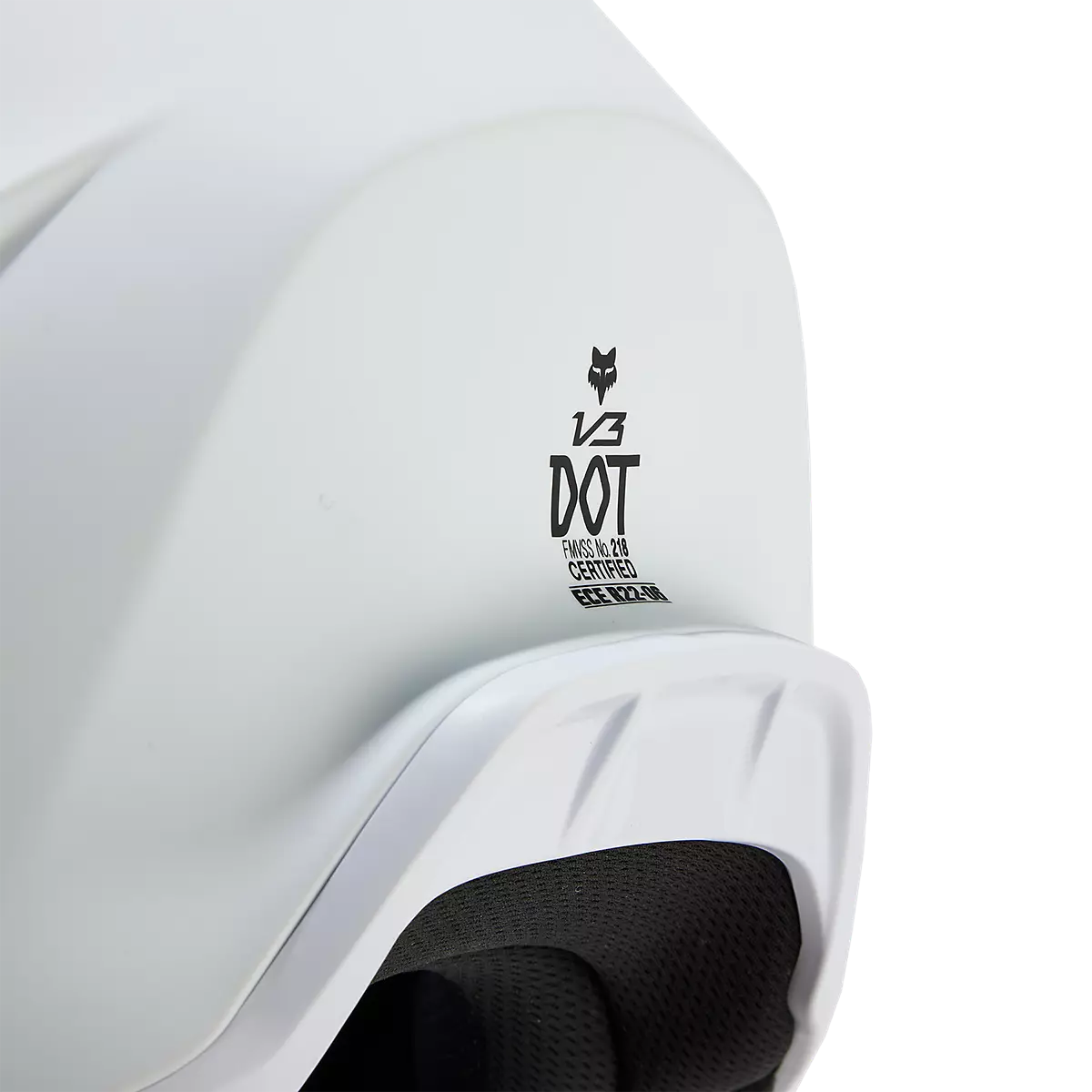 Fox Racing - V3 Solid Helmet Youth-Matte White (31439-067)
