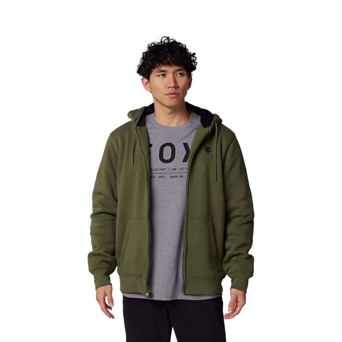 Fox Racing - Dynamic Sasquatch Zip Hoodie-Olive Green (31821-099)