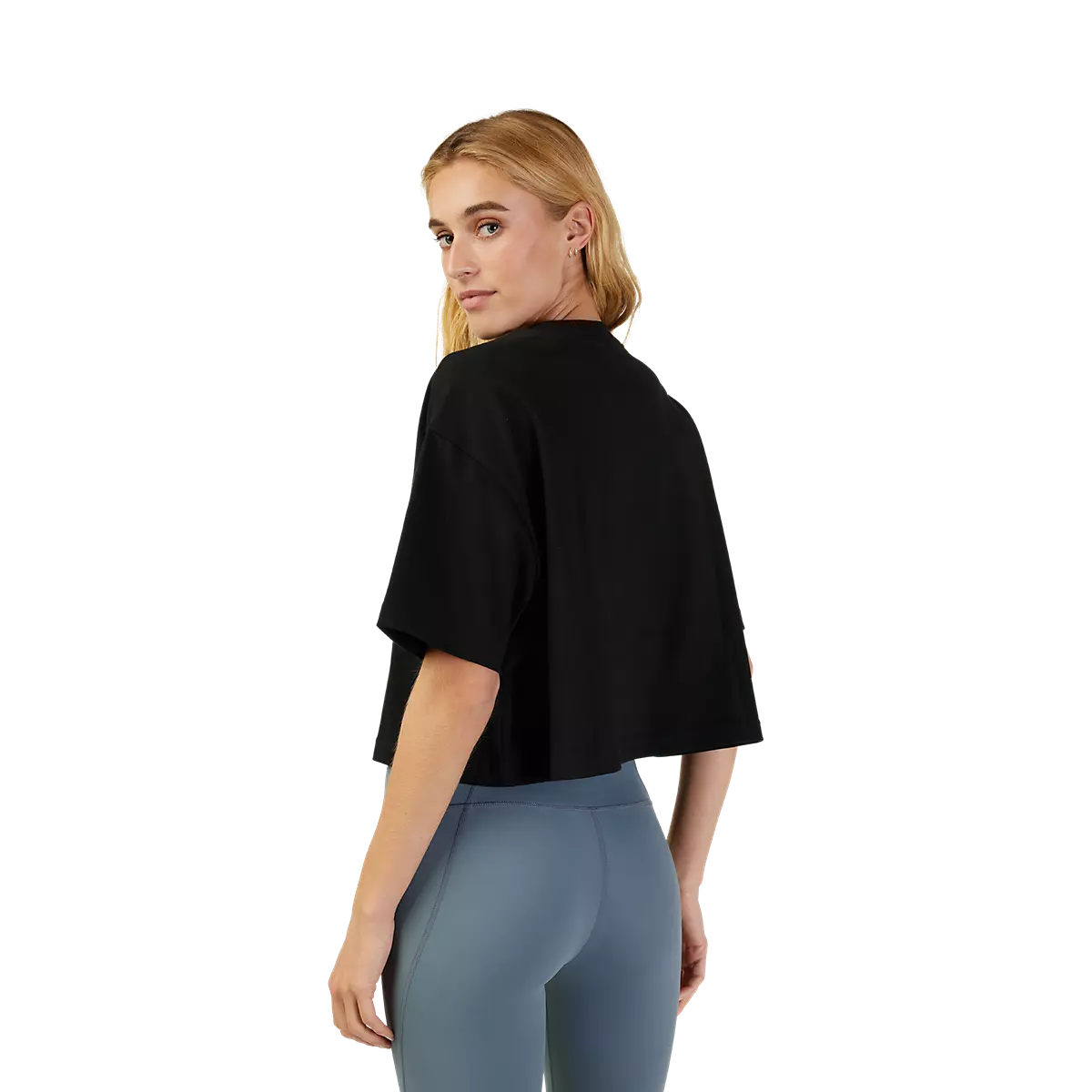 Fox Racing - Womens Wordmark Os Crop Tee-Black (31984-001)