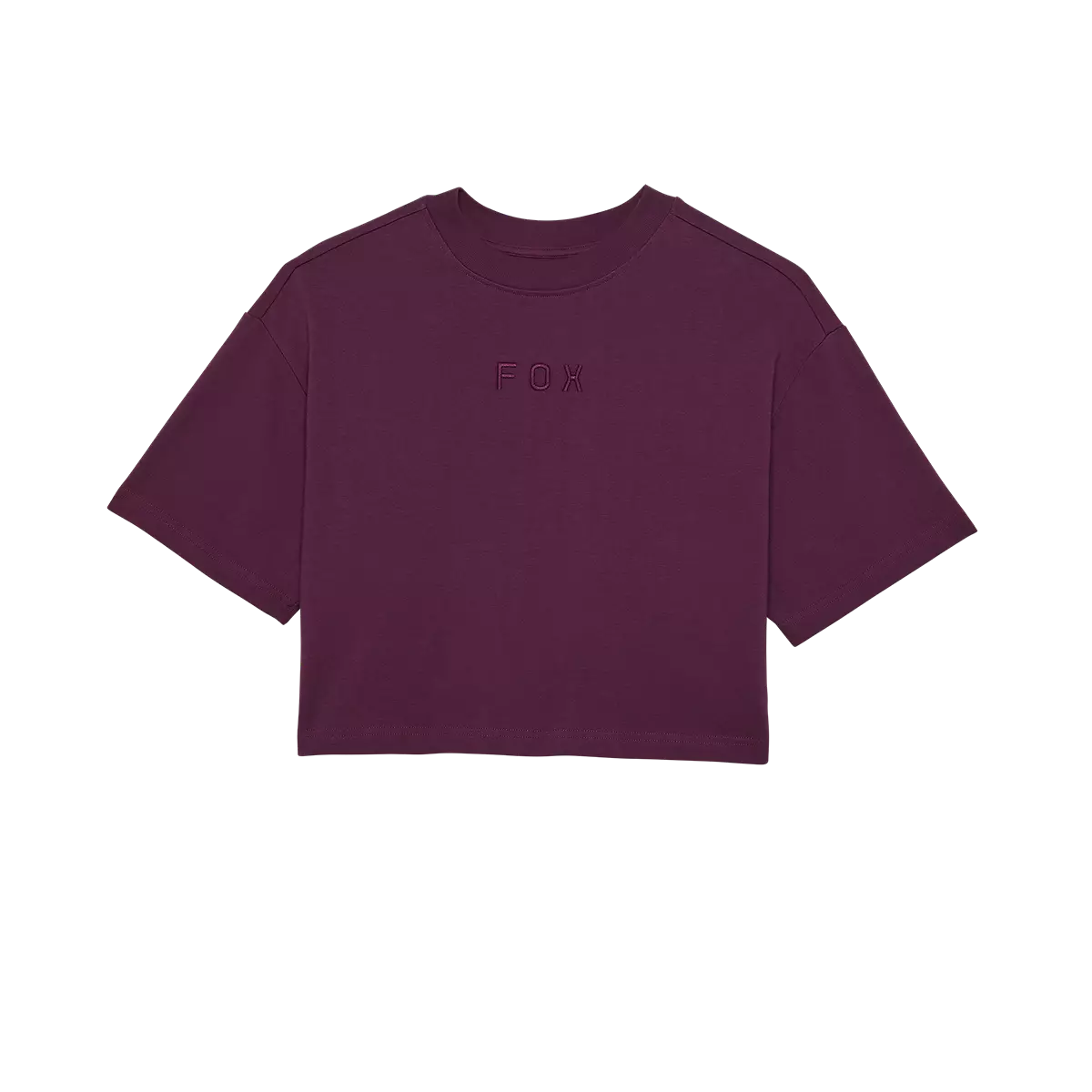 Fox Racing - Womens Wordmark Os Crop Tee-Sangria (31984-552)