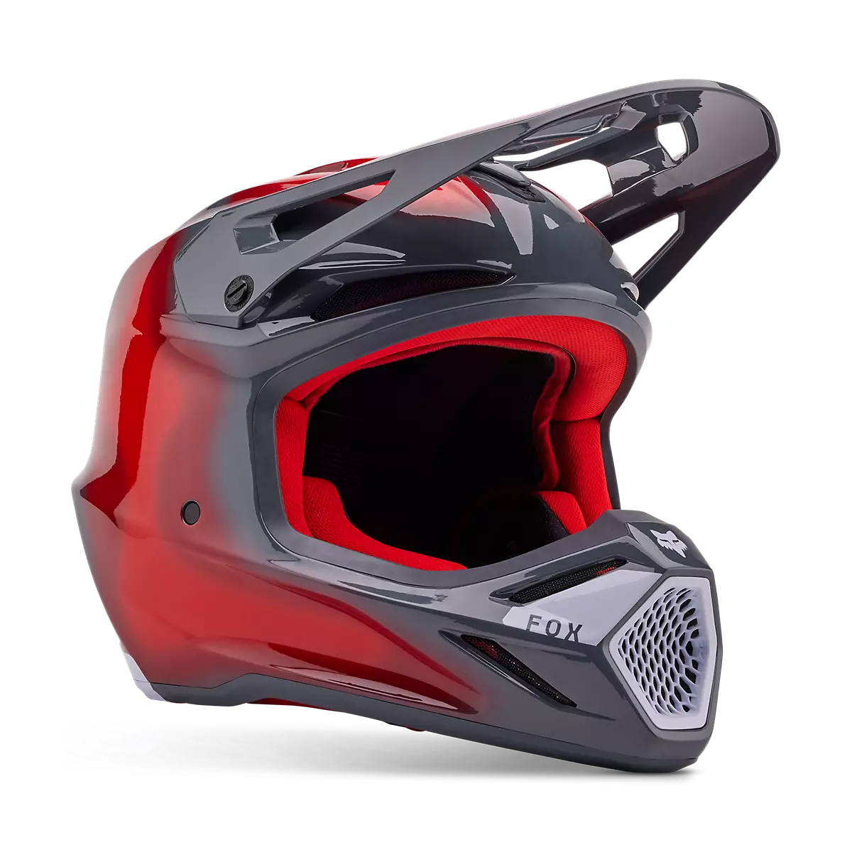 Fox Racing - V3 Volatile Helmet-Grey/Red (32009-037)