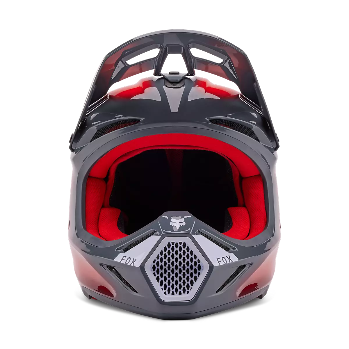 Fox Racing - V3 Volatile Helmet-Grey/Red (32009-037)