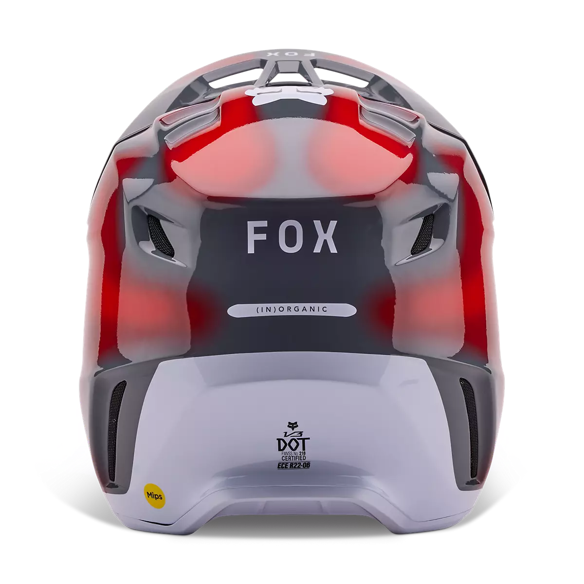 Fox Racing - V3 Volatile Helmet-Grey/Red (32009-037)