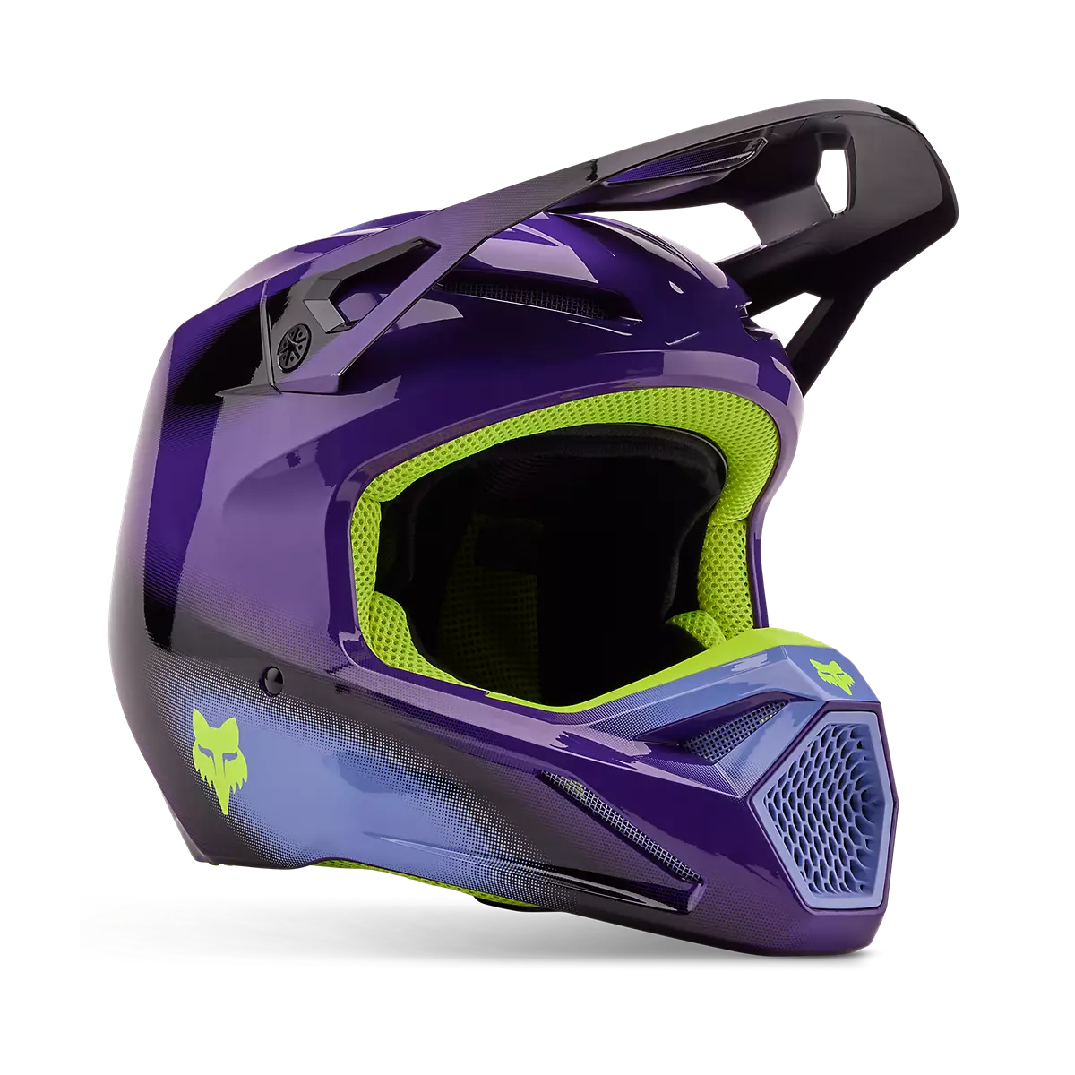 Fox Racing - V1 Interfere Helmet-Black/Blue (32044-013)
