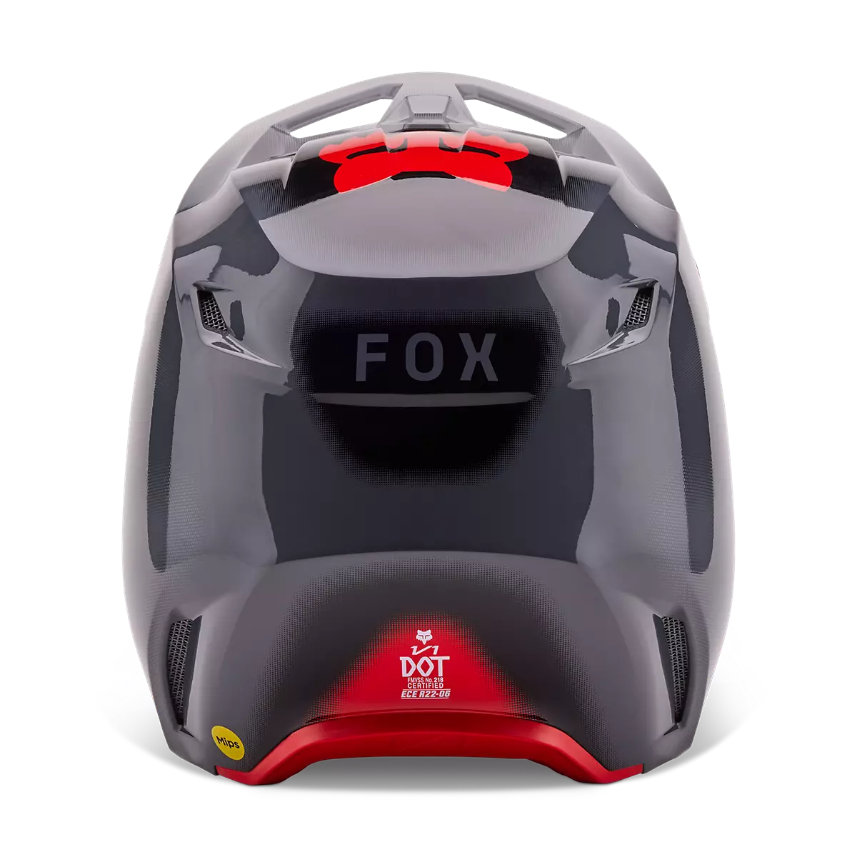 Fox Racing - V1 Interfere Helmet-Grey/Red (32044-037)