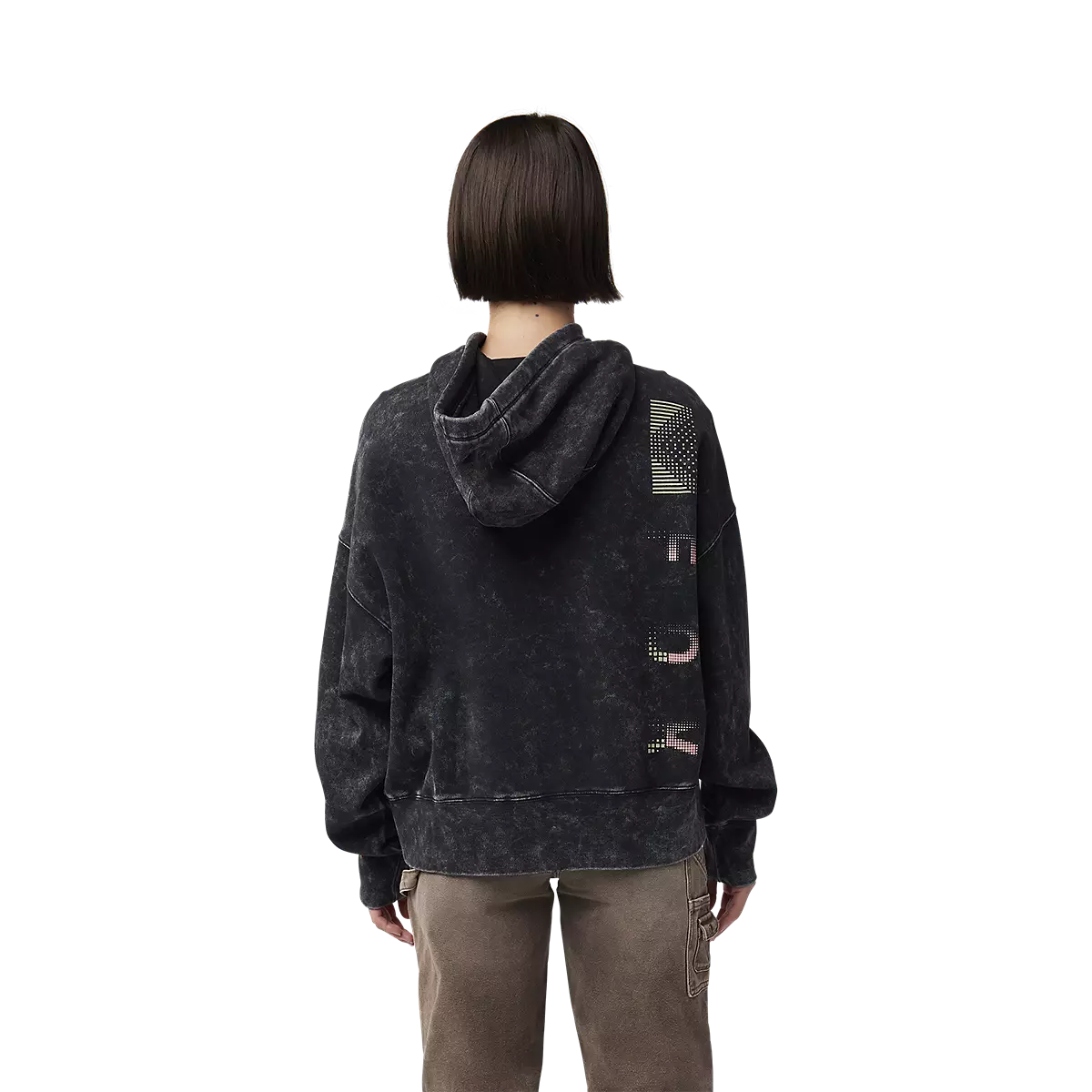 Fox Racing - Womens Throttle Oversized Pullover Hoodie-Black (32828-001)