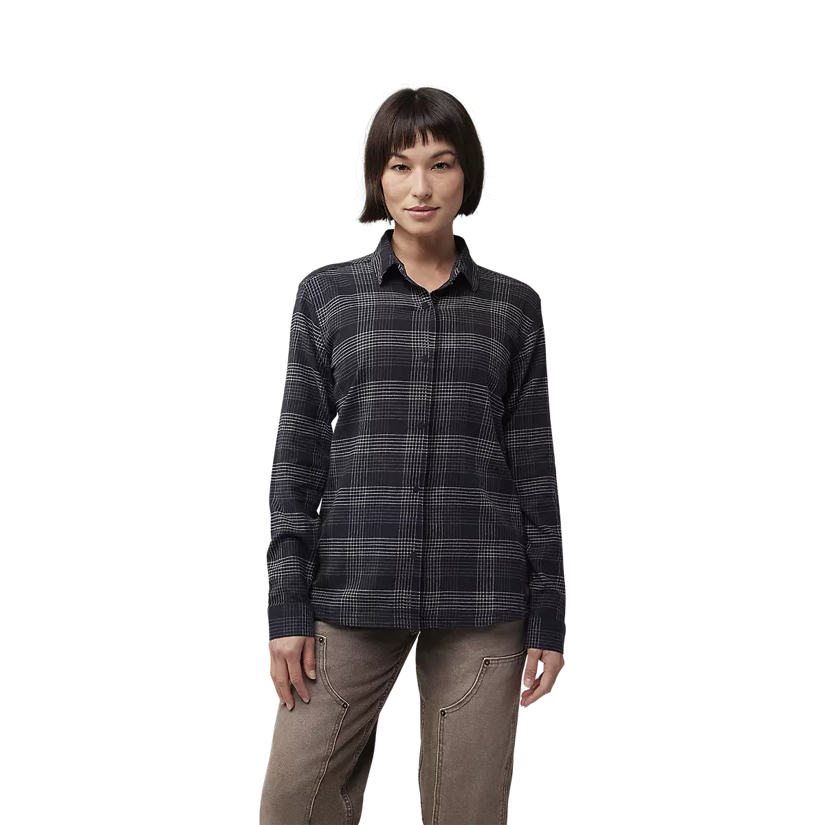 Fox Racing - Womens Survivalist Stretch Flannel (32837)-Black (32837-001)