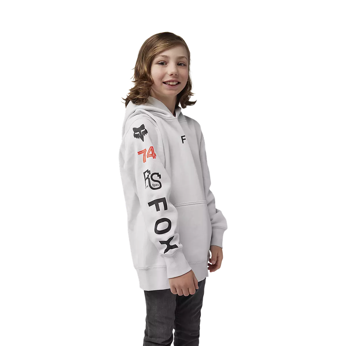 Fox Racing - Youth Race Spec Pullover Hoodie-Light Grey (32882-097)