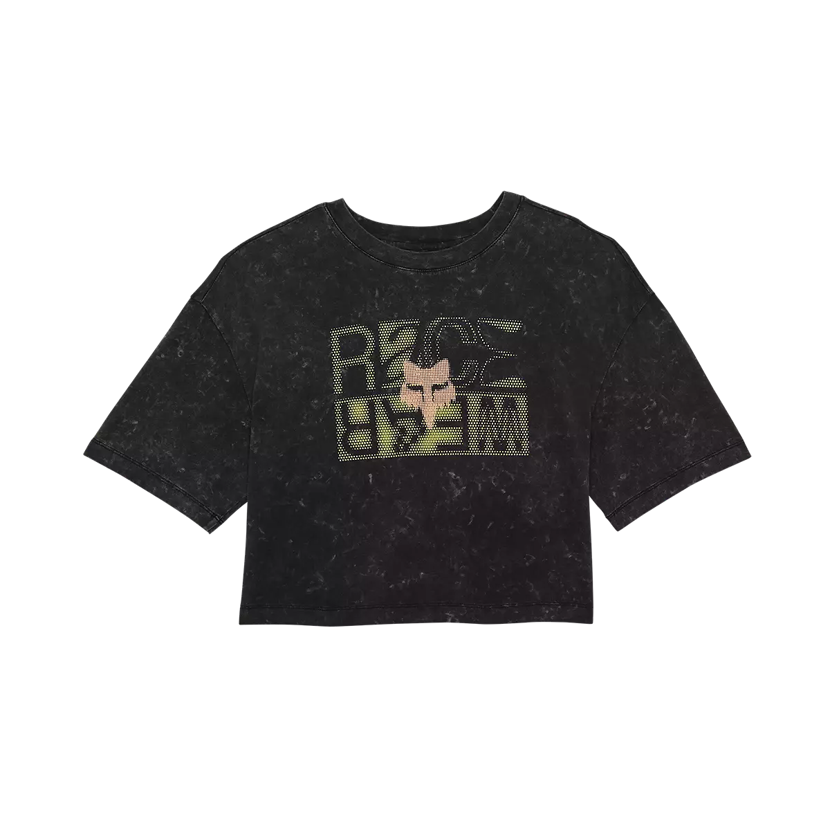 Fox Racing - Womens Throttle Oversized Crop Tee-Black (32904-001)