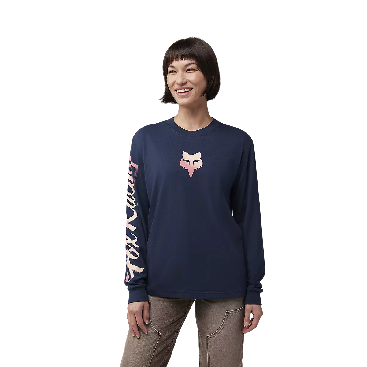 Fox Racing - Womens Scripted Long Sleeve Tee-Midnight (32908-329)