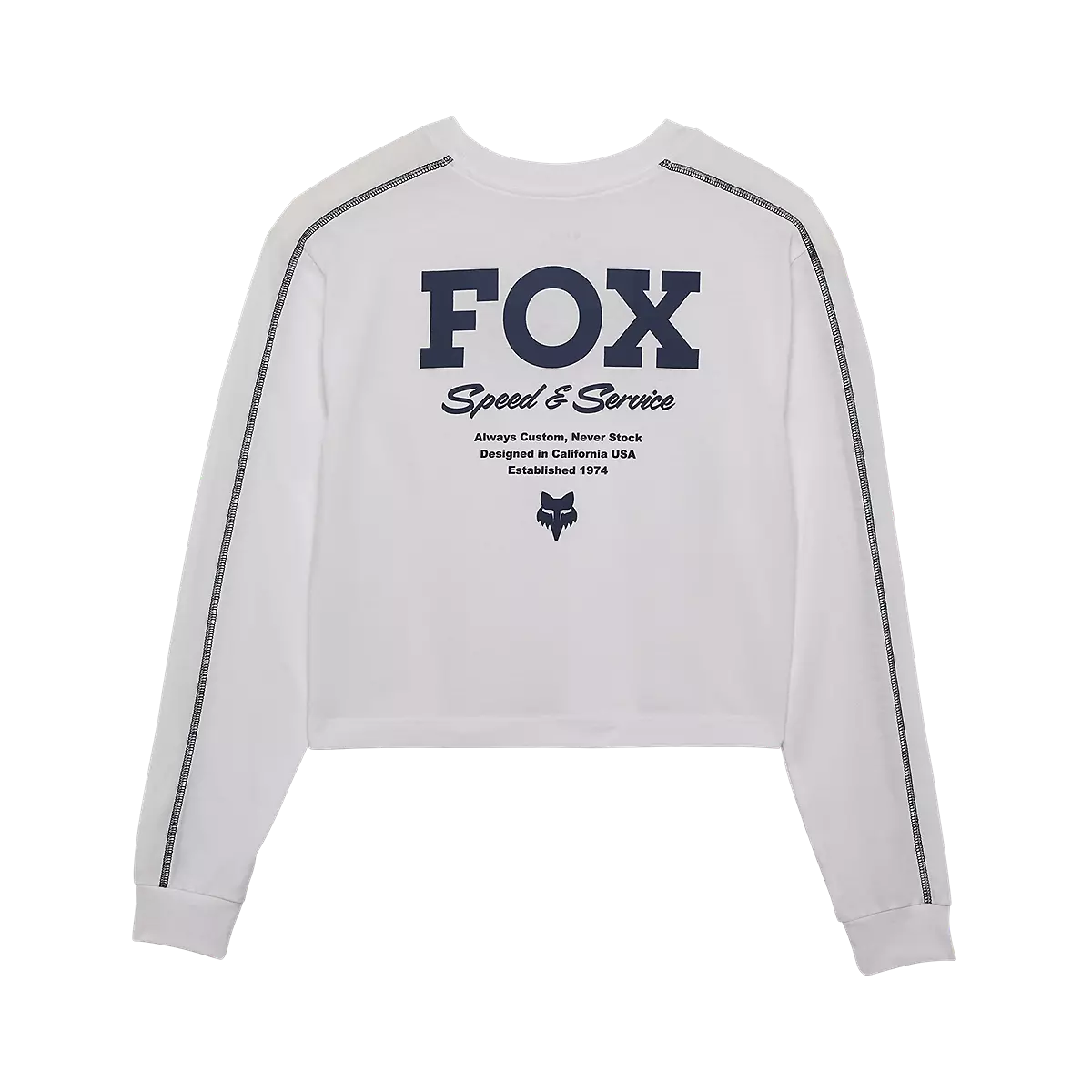 Fox Racing - Womens Speed & Service Long Sleeve Crop Tee-White (32910-008)