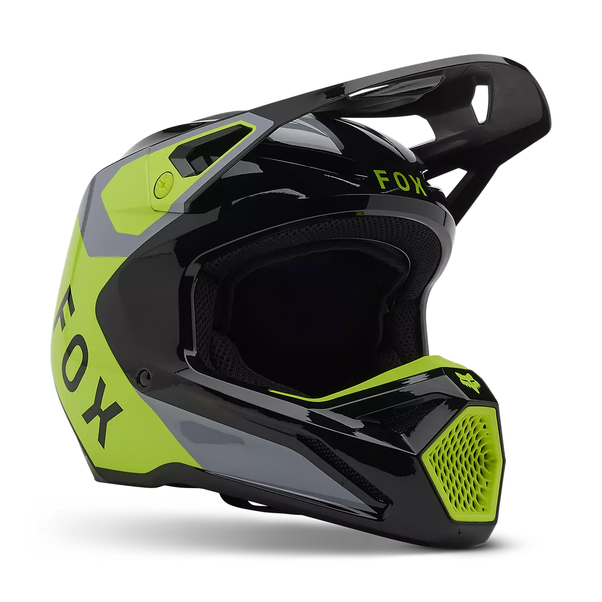 Fox Racing - V1 Lean Helmet-Grey/Yellow (32999-086)