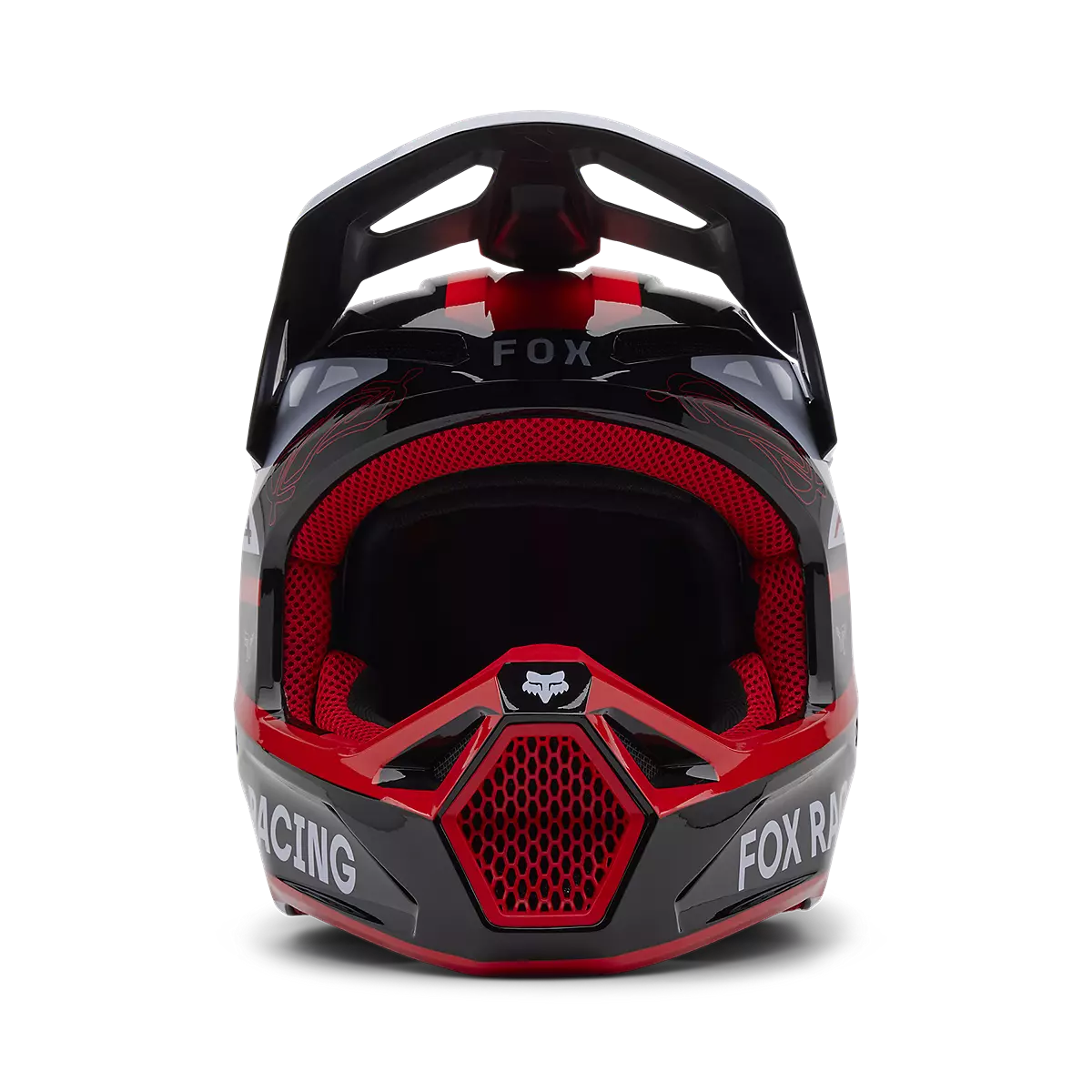 Fox Racing - Youth V1 Race Spec Helmet-Flo Red (33047-110)