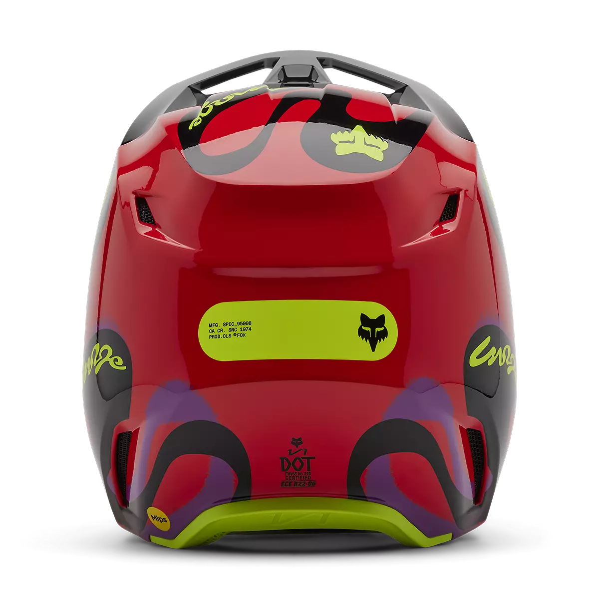 Fox Racing - V1 Emotion Helmet-Flo Red (33123-110)