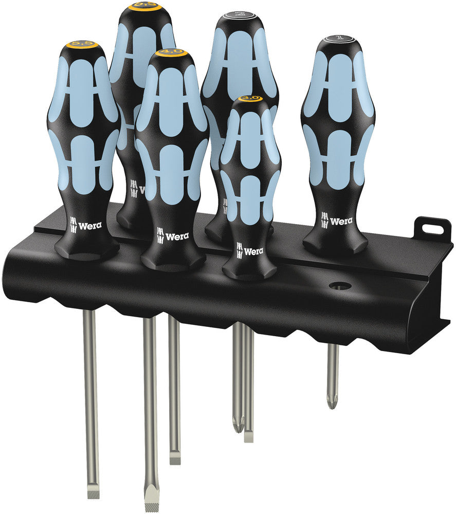 Wera Tools - 3334/3355/6 Screwdriver set, stainless and rack