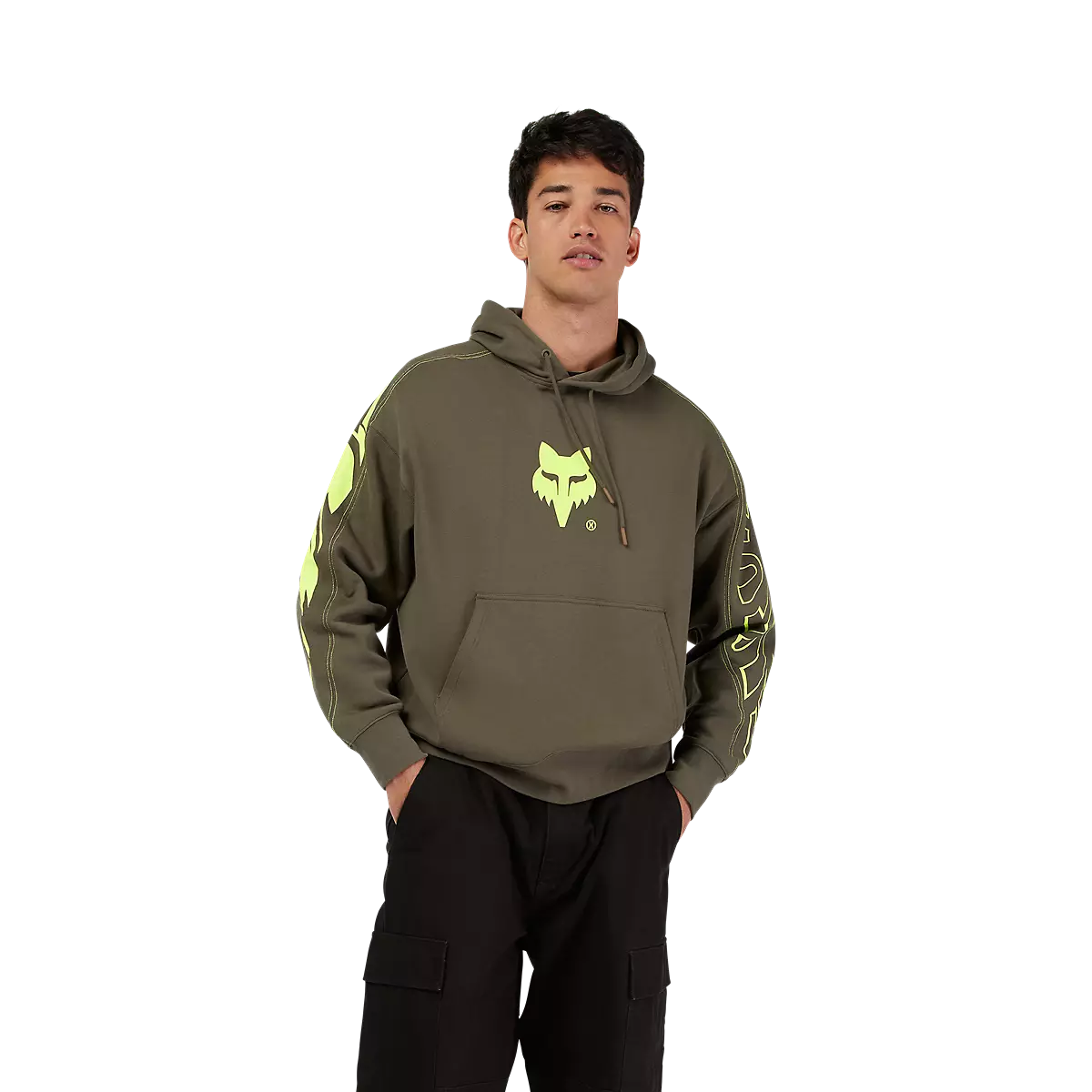 Fox Racing - Elevated Oversized Pullover Hoodie-Military (33378-373)