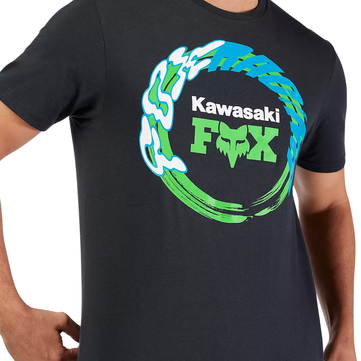 Fox Racing - Kawasaki Short Sleeve Tee-Black (33424-001)