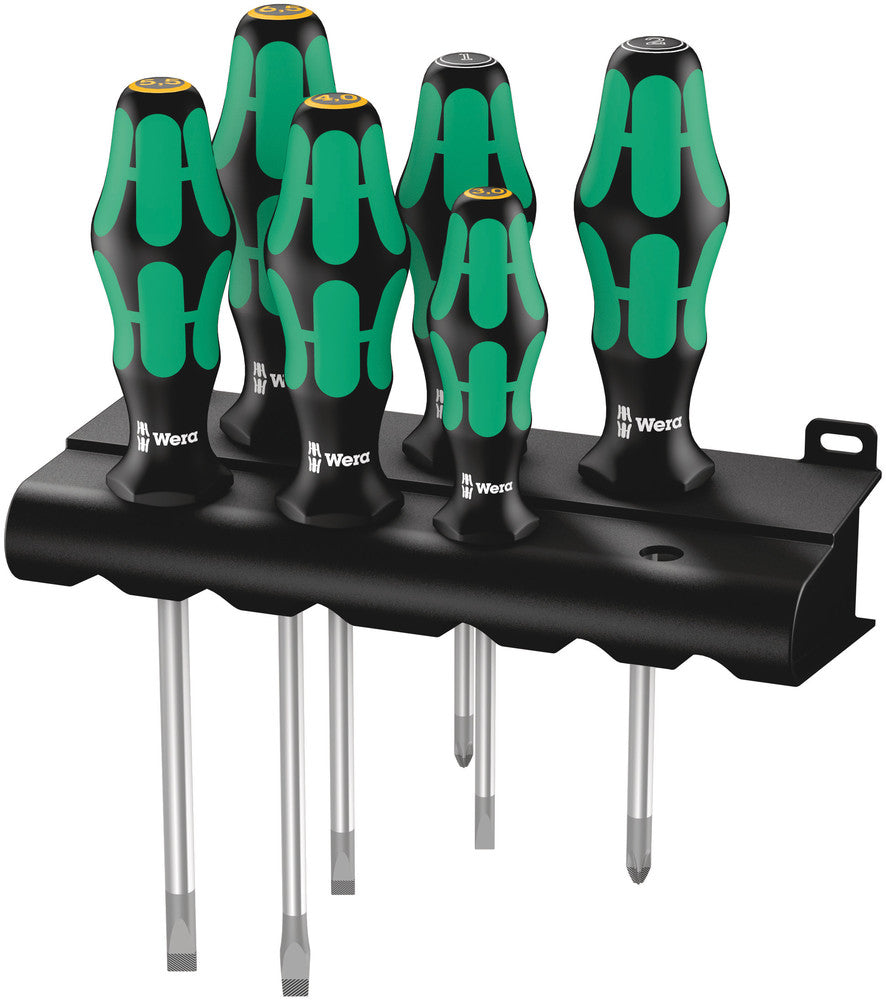 Wera Tools - 334/355/6 Rack Screwdriver set Kraftform Plus Lasertip and rack