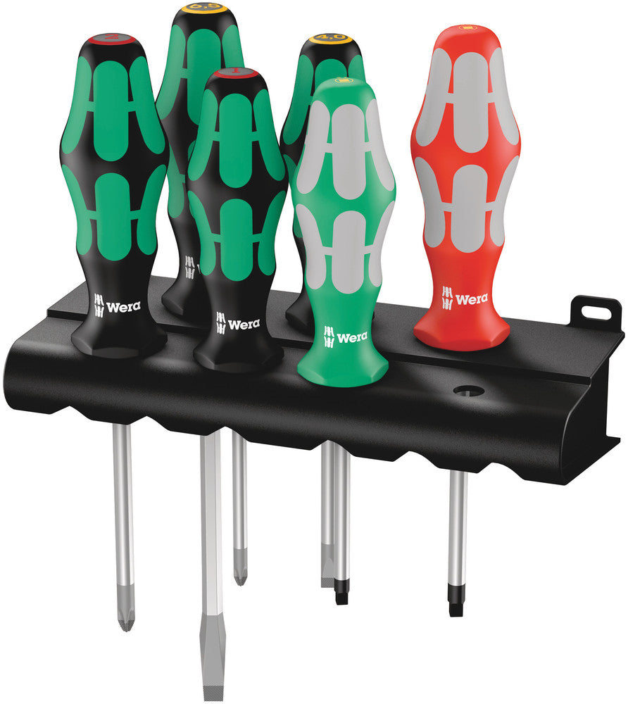 Wera Tools - 334/368/6 Screwdriver set and rack