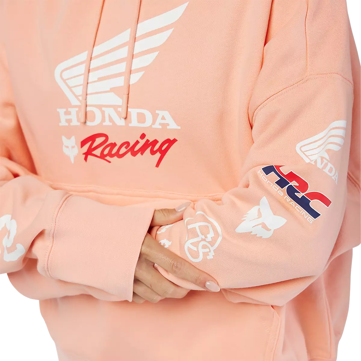 Fox Racing - Womens Fox X Honda Oversized Pullover Hoodie-Pale Pink (33574-273)