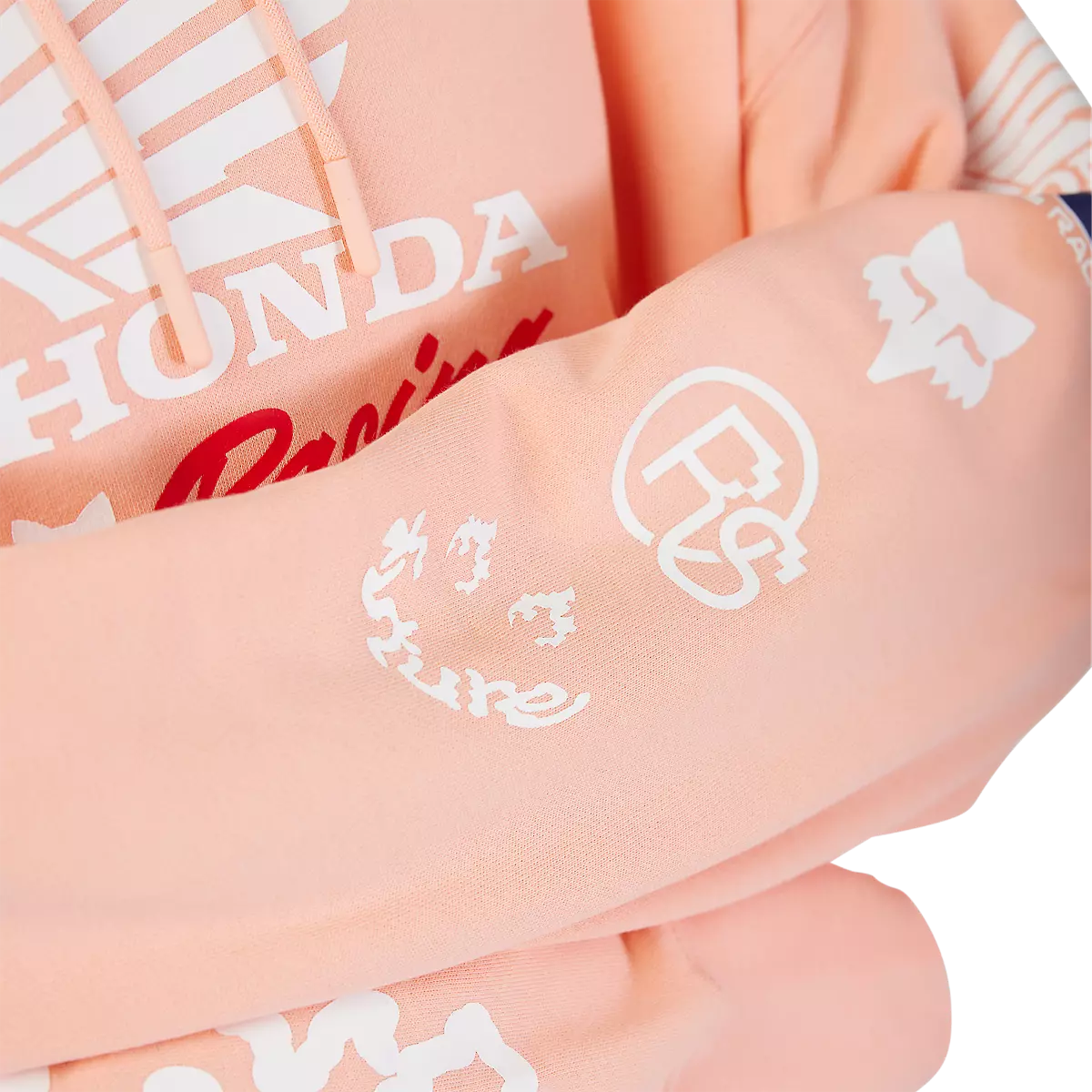 Fox Racing - Womens Fox X Honda Oversized Pullover Hoodie-Pale Pink (33574-273)
