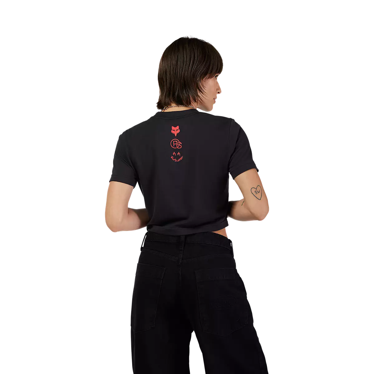 Fox Racing - Womens Fox X Honda Baby Tee-Black (33587-001)