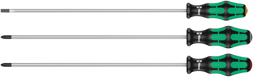 Wera Tools - 335/350/355/3 Screwdriver set Kraftform Plus 300 mm-long blades
