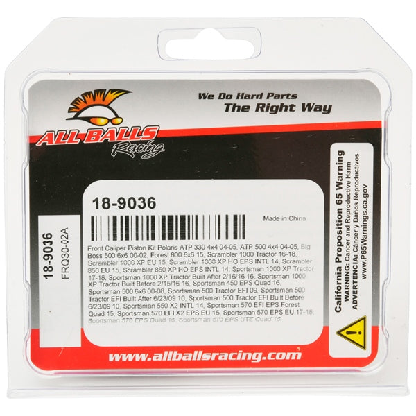 AllBallsRacing-CALIPER PISTON KIT FT/RR ALLBALLS 18-9036 613310808435
