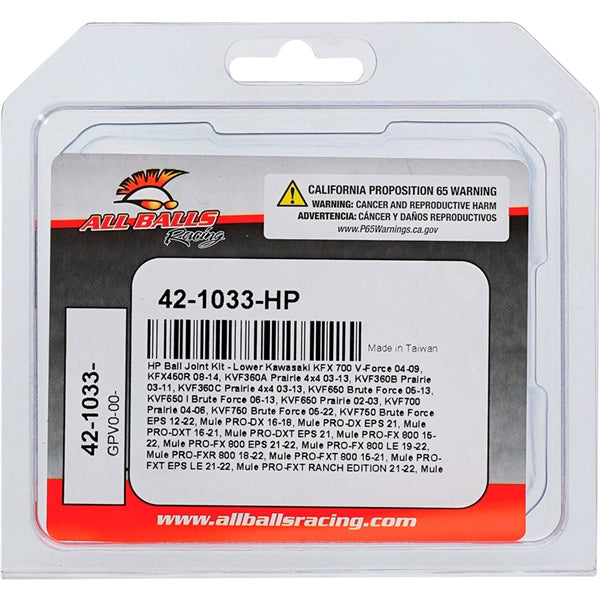 AllBallsRacing-BALL JOINT HP KIT LWR/UPR KAWA ALLBALLS 42-1033-HP 613310810049