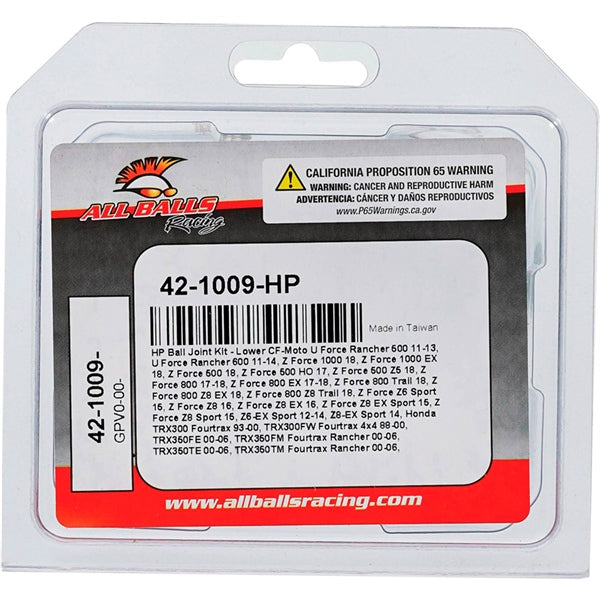 AllBallsRacing-BALL JOINT HP KIT UPR A/C ALLBALLS 42-1009-HP 613310810018