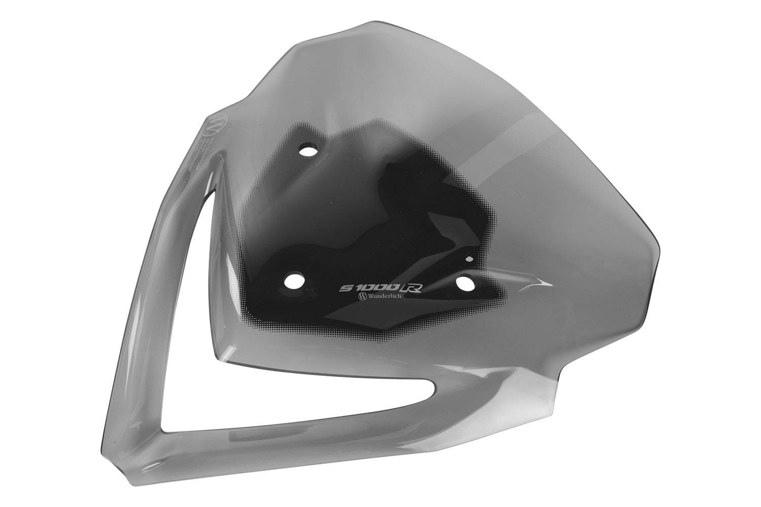 Sport windshield for the S 1000R with an optimal profile and uniformly distributed approaching flow at any speed.