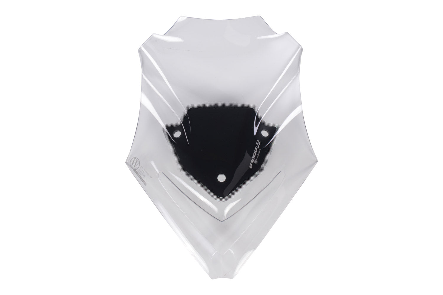High end windshield with a smoothly flowing profile. With an uniformly distributed approaching flow at any speed.
