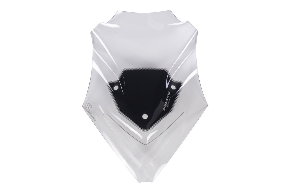 High end windshield with a smoothly flowing profile. With an uniformly distributed approaching flow at any speed.