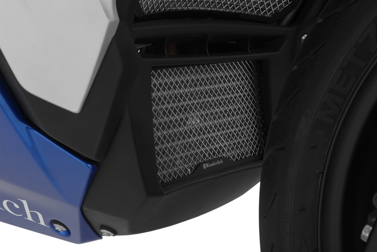 Prevents damage and heavy dirt from foreign bodies thrown up by the front wheel 