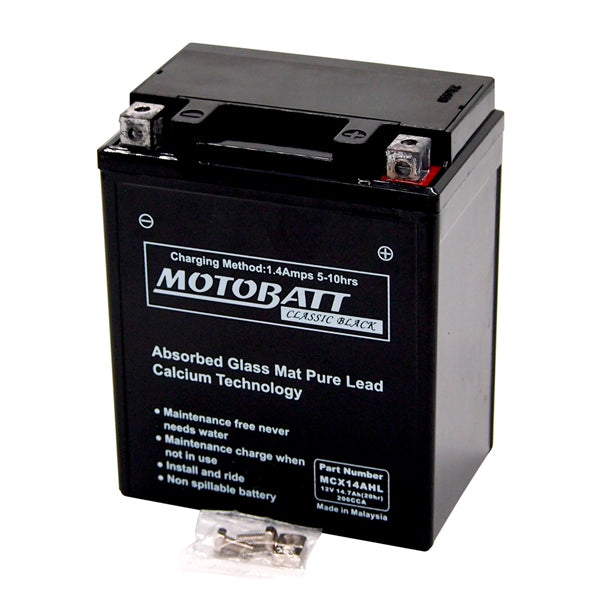 Motobatt-MCX14AHL BATTERY AGM CLASSIC MOTOBATT MCX14AHL 