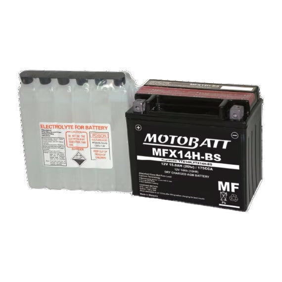 Motobatt-MFX14H-BS BATTERY YTX MFX AGM MOTOBATT MFX14H-BS 