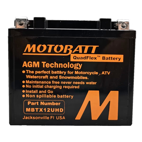 Motobatt-MBTX12UHD BATTERY QUADFLEX MOTOBATT MBTX12UHD 