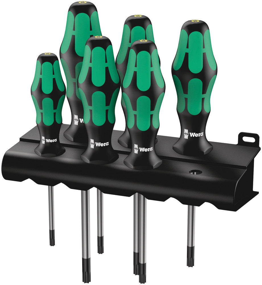 Wera Tools - 367/6 TORX® HF Kraftform Plus Screwdriver set with holding function and rack