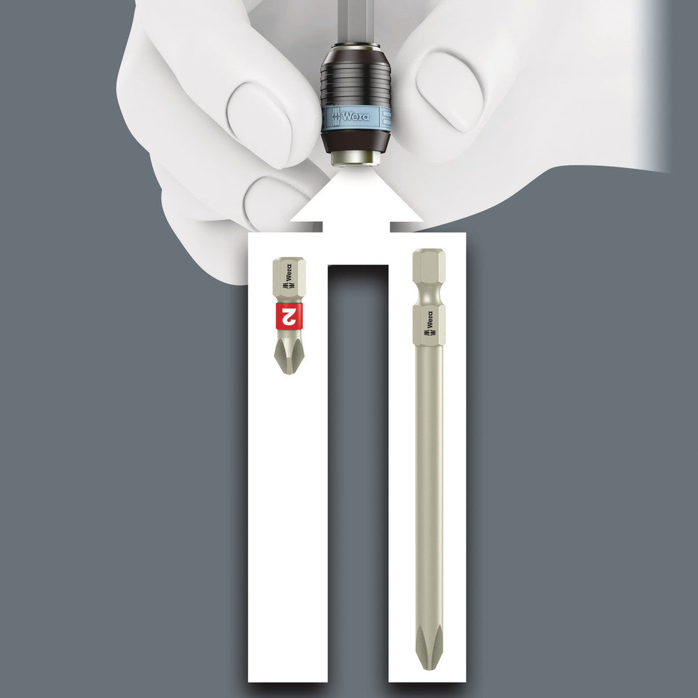 Wera Tools - 3816 R Bitholding screwdriver with Rapidaptor quick-release chuck, stainless