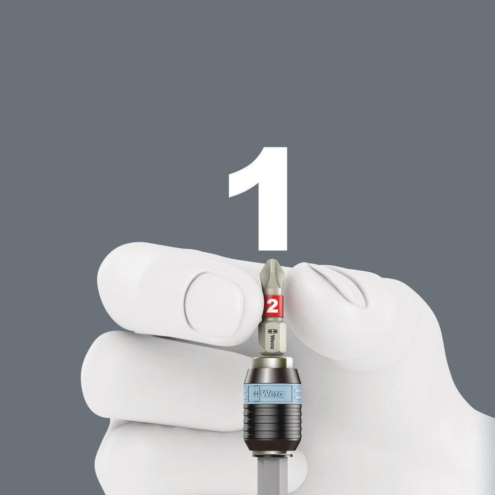 Wera Tools - 3816 R Bitholding Screwdriver with Rapidaptor Quick-Release Chuck, Stainless