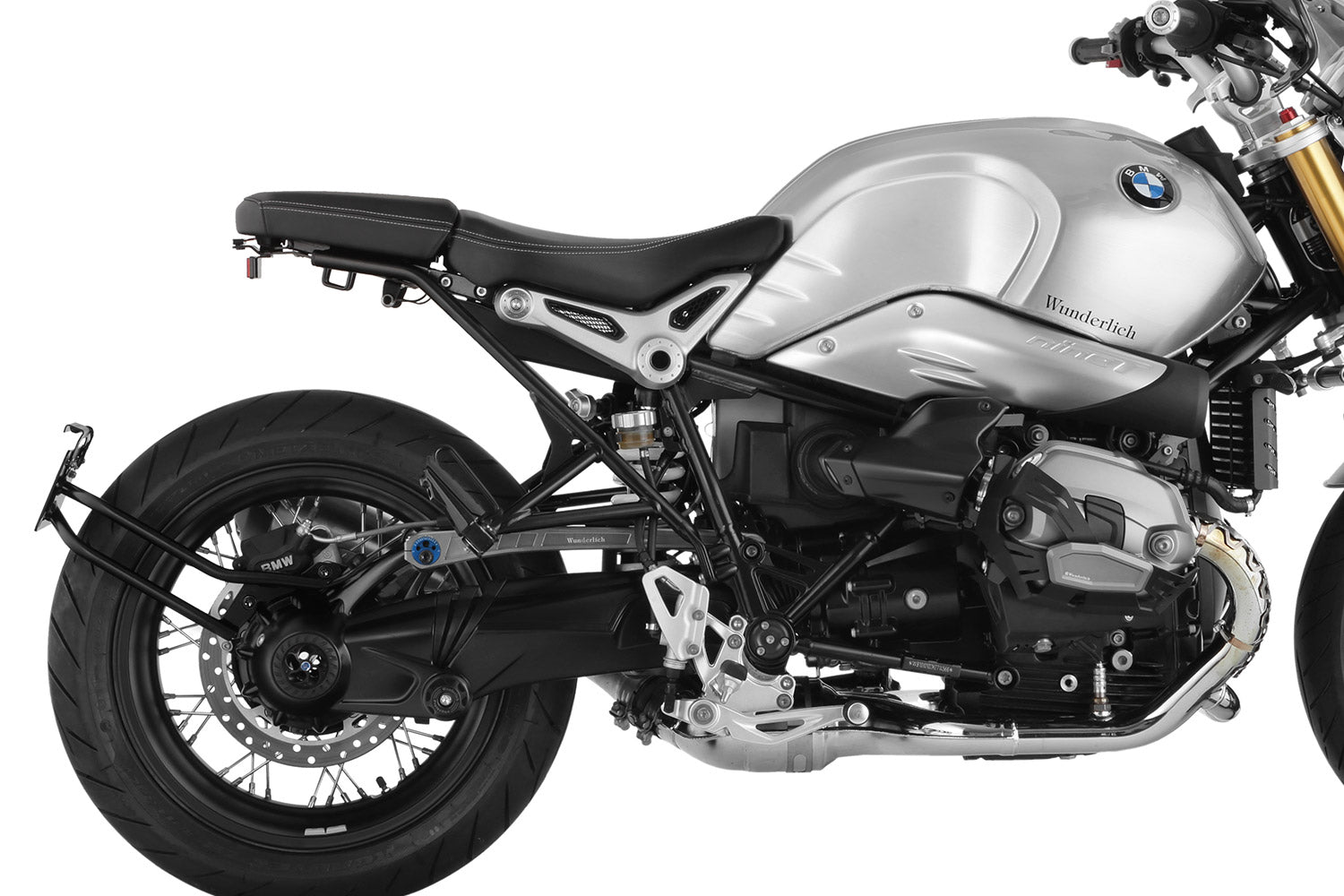 Discretely and lightweight number plate holder which integrates excellent into the sporty line of the Roadster