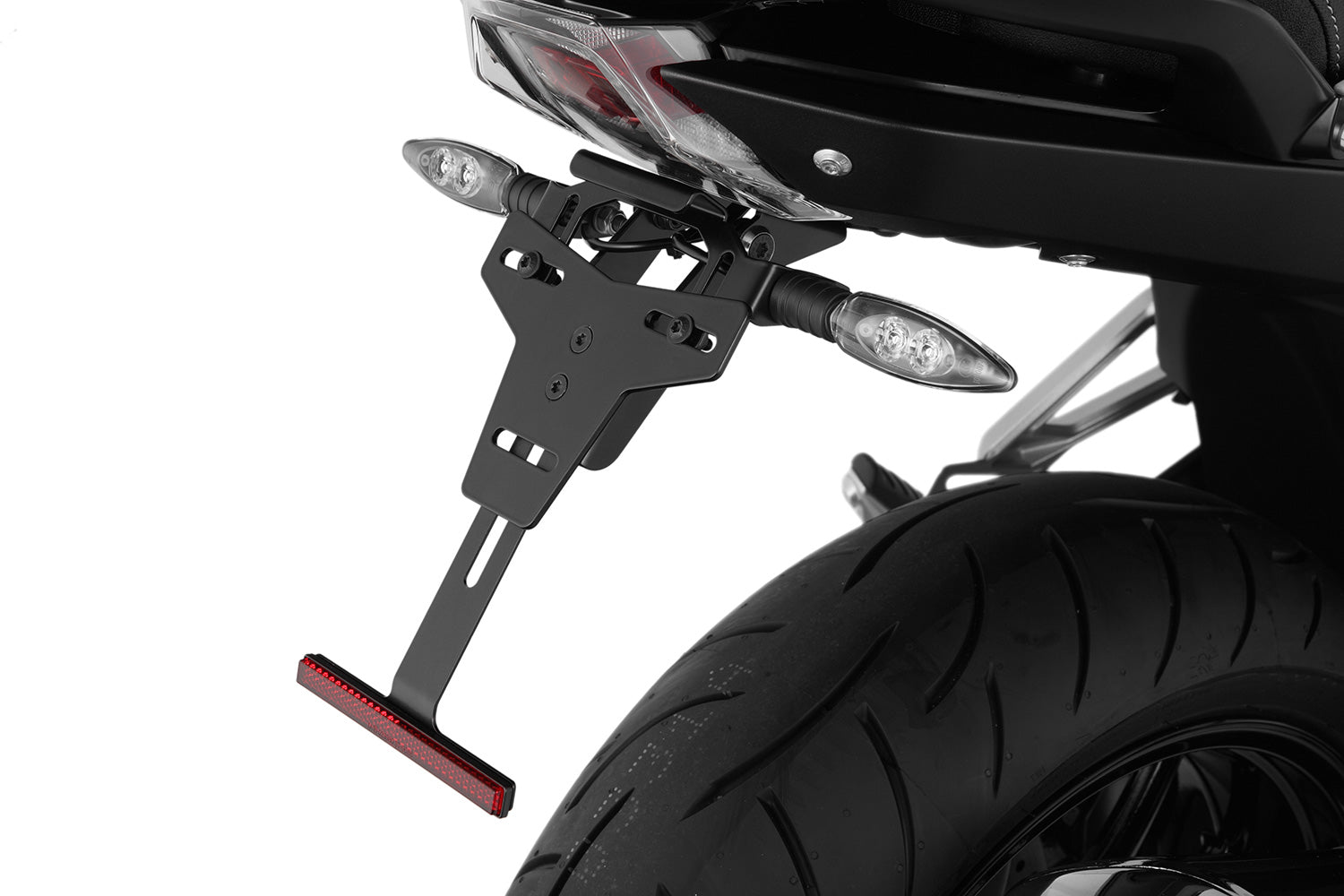 Lightweight, sophisticated and elegant – a stark contrast to the cumbersome original. Wunderlich Tail ConversionLicence Plate Holder »SPORT«