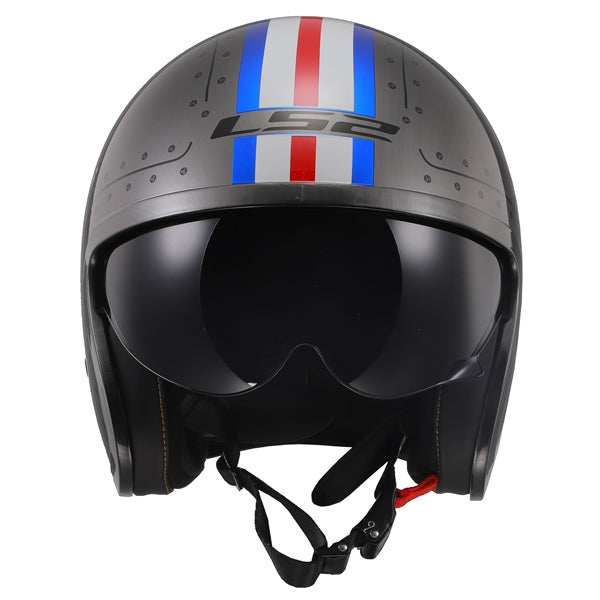 LS2-HELM SPITFIRE SPARK BRUSHED ALLOY 2XL 599-1176 6934432874530