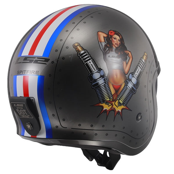 LS2-HELM SPITFIRE SPARK BRUSHED ALLOY 2XL 599-1176 6934432874530