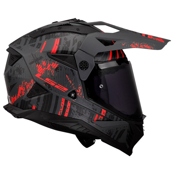 LS2-HELM BLAZE II CRAZY W/SUNV LGY/RD 3XL 702-1117 6942141715181