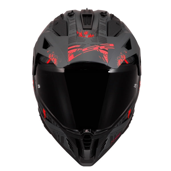 LS2-HELM BLAZE II CRAZY W/SUNV LGY/RD 3XL 702-1117 6942141715181