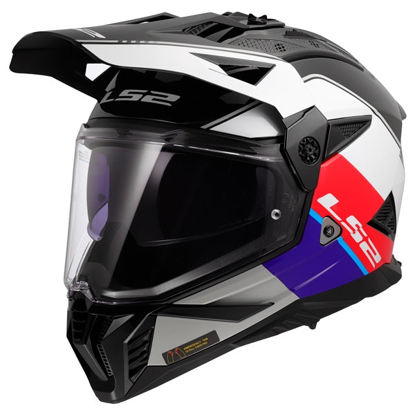LS2-HELM BLAZE II RALLY W/SUNV RD/WH/BL 3XL 702-1127 6942141715044