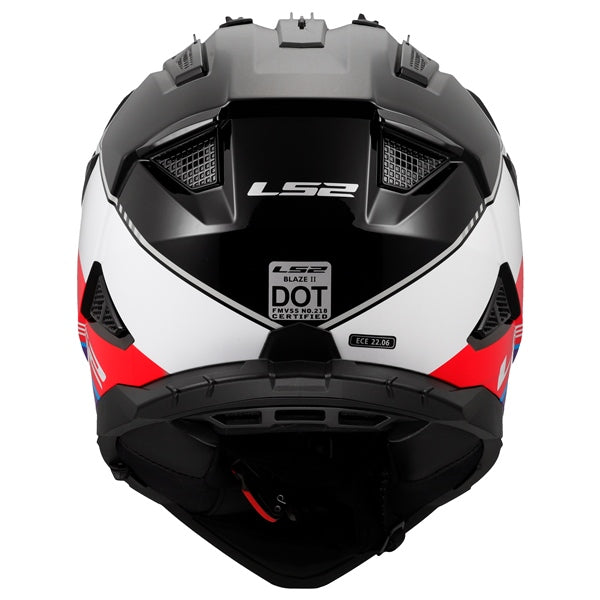 LS2-HELM BLAZE II RALLY W/SUNV RD/WH/BL 3XL 702-1127 6942141715044