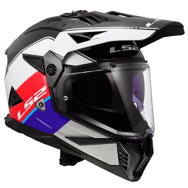 LS2-HELM BLAZE II RALLY W/SUNV RD/WH/BL 3XL 702-1127 6942141715044